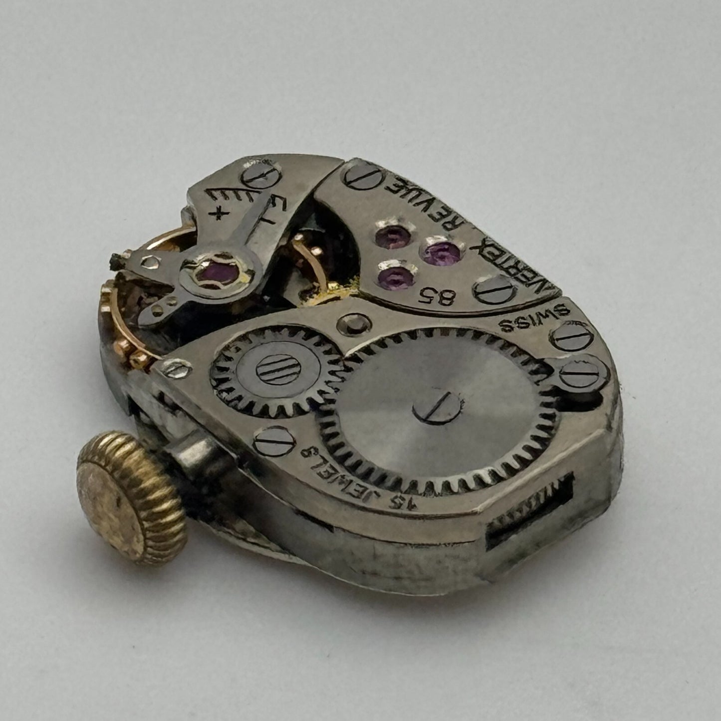 12.7mm Running Vertex Revue 85 Manual Wind 15 Jewels Swiss Watch Movement PARTS