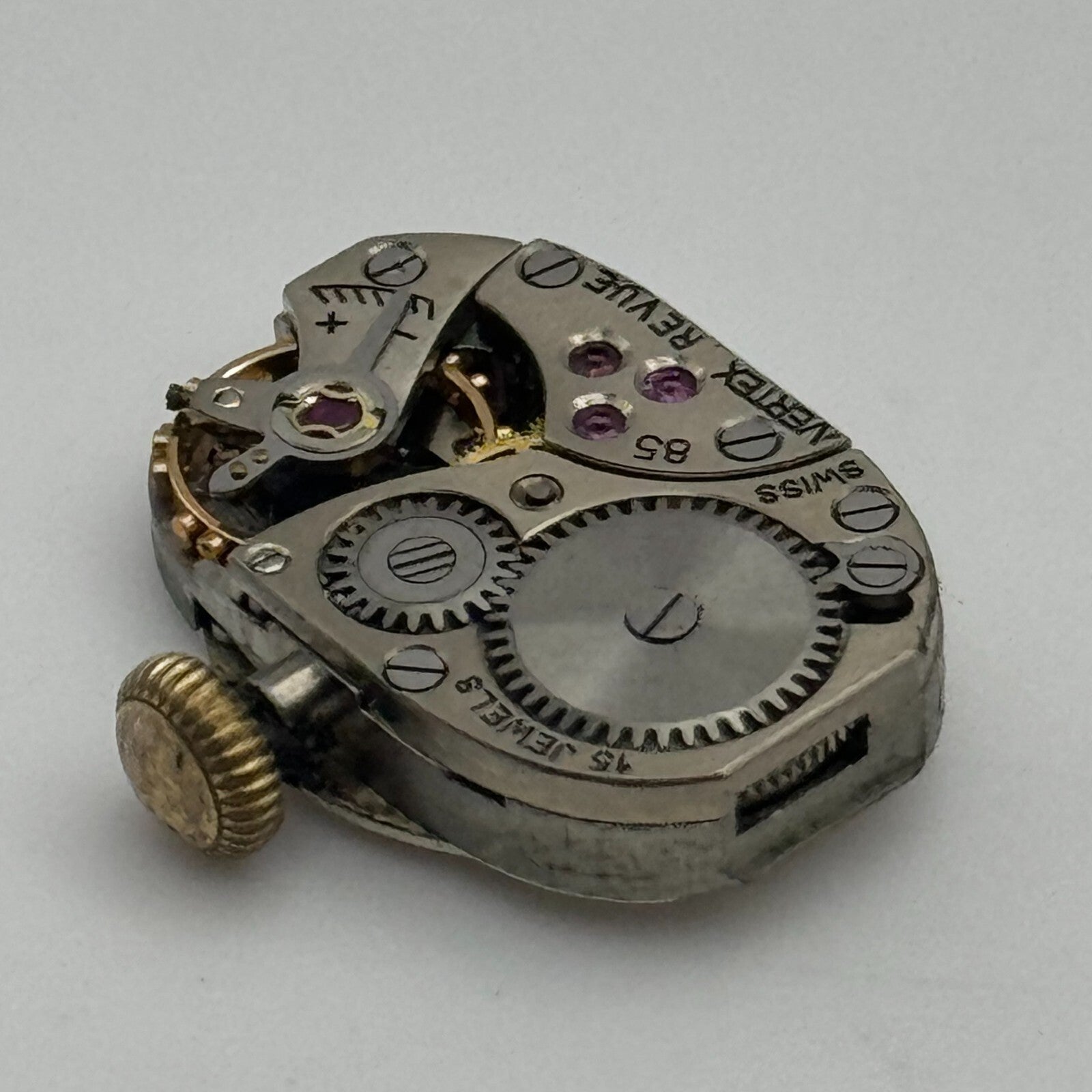 12.7mm Running Vertex Revue 85 Manual Wind 15 Jewels Swiss Watch Movement PARTS