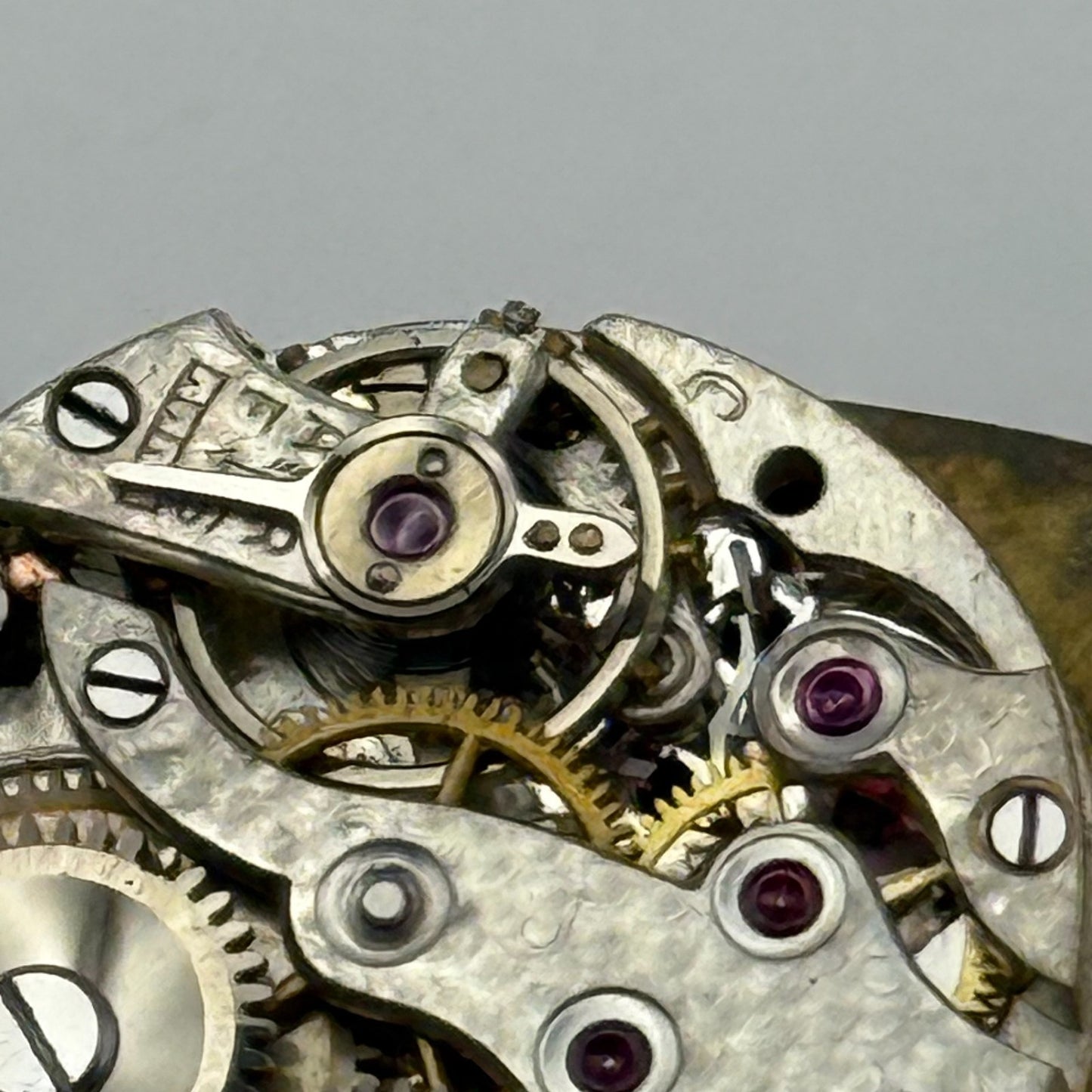 Art Deco 15 Jewels Swiss Sub Seconds Watch Movement Manual Wind Parts 19.6mm