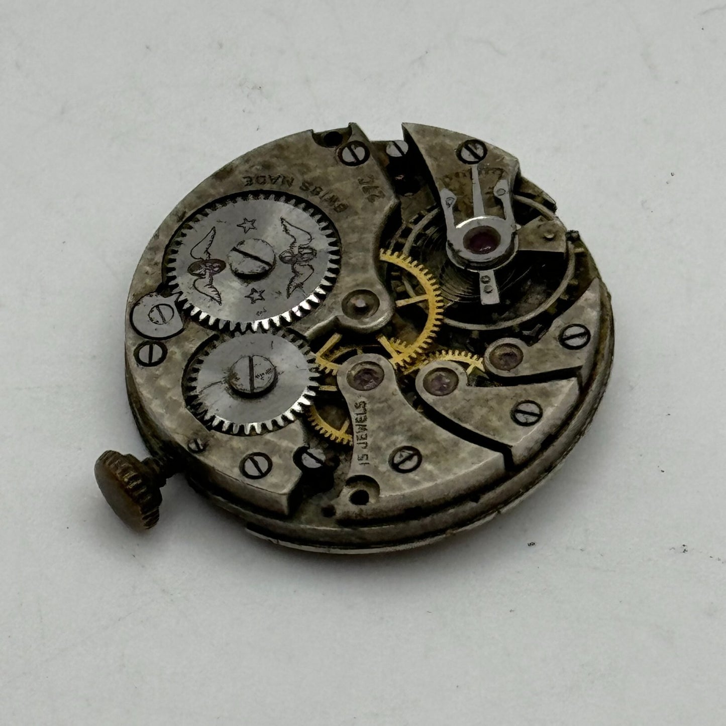 27mm Mens Rotary AS 554 Trench Watch Manual Wind 15 Jewels Movement PARTS SPARES