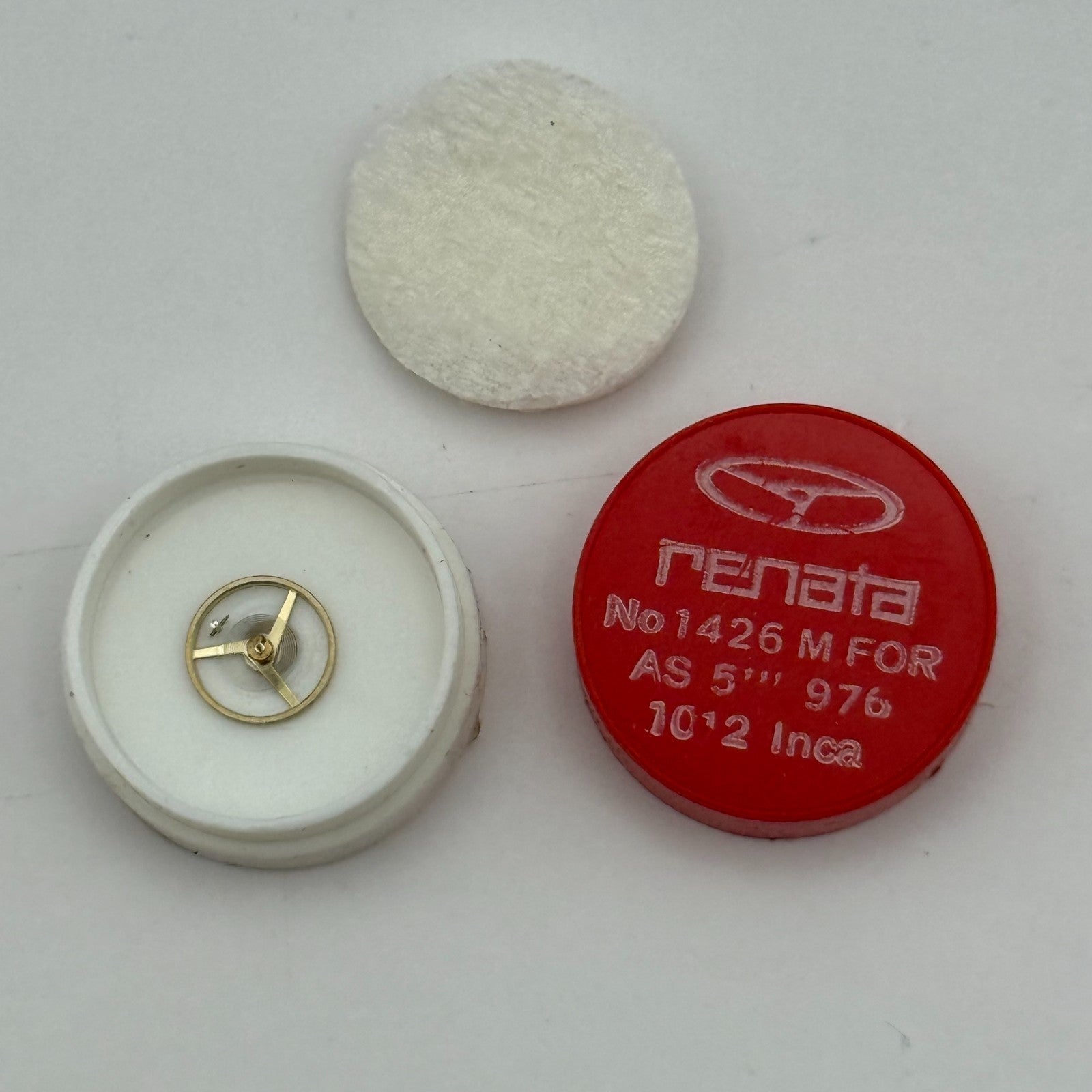 AS 976 1012 Balance Wheel Complete And Spring 5''' 1426 M Watch Movement Parts