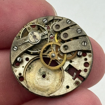 23.6mm Buren 10 1/2N Manual Wind Partial Watch Movement Swiss Vintage PARTS