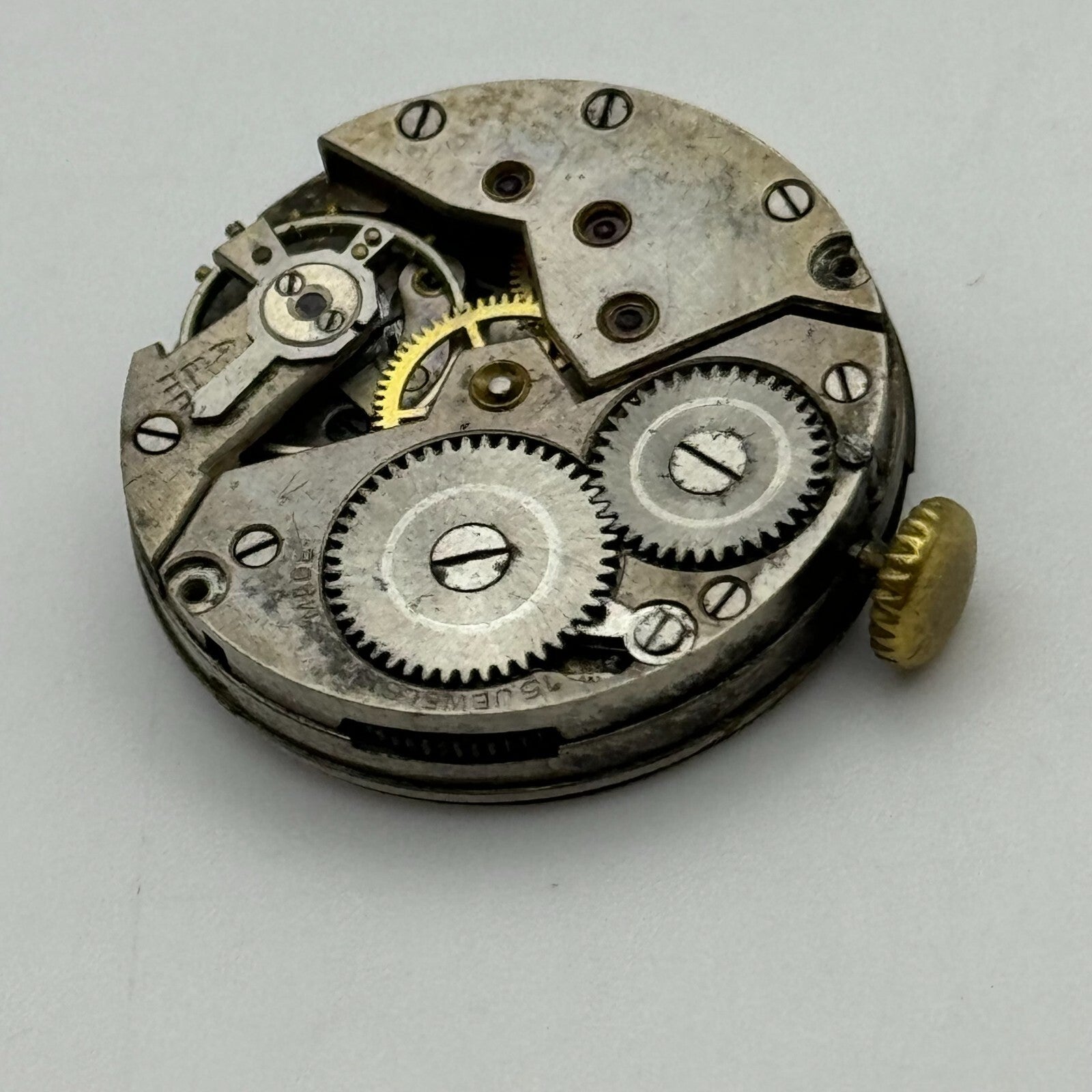 23.6mm Unidentified Balance Intact Trench Watch Movement Manual Wind Swiss PARTS