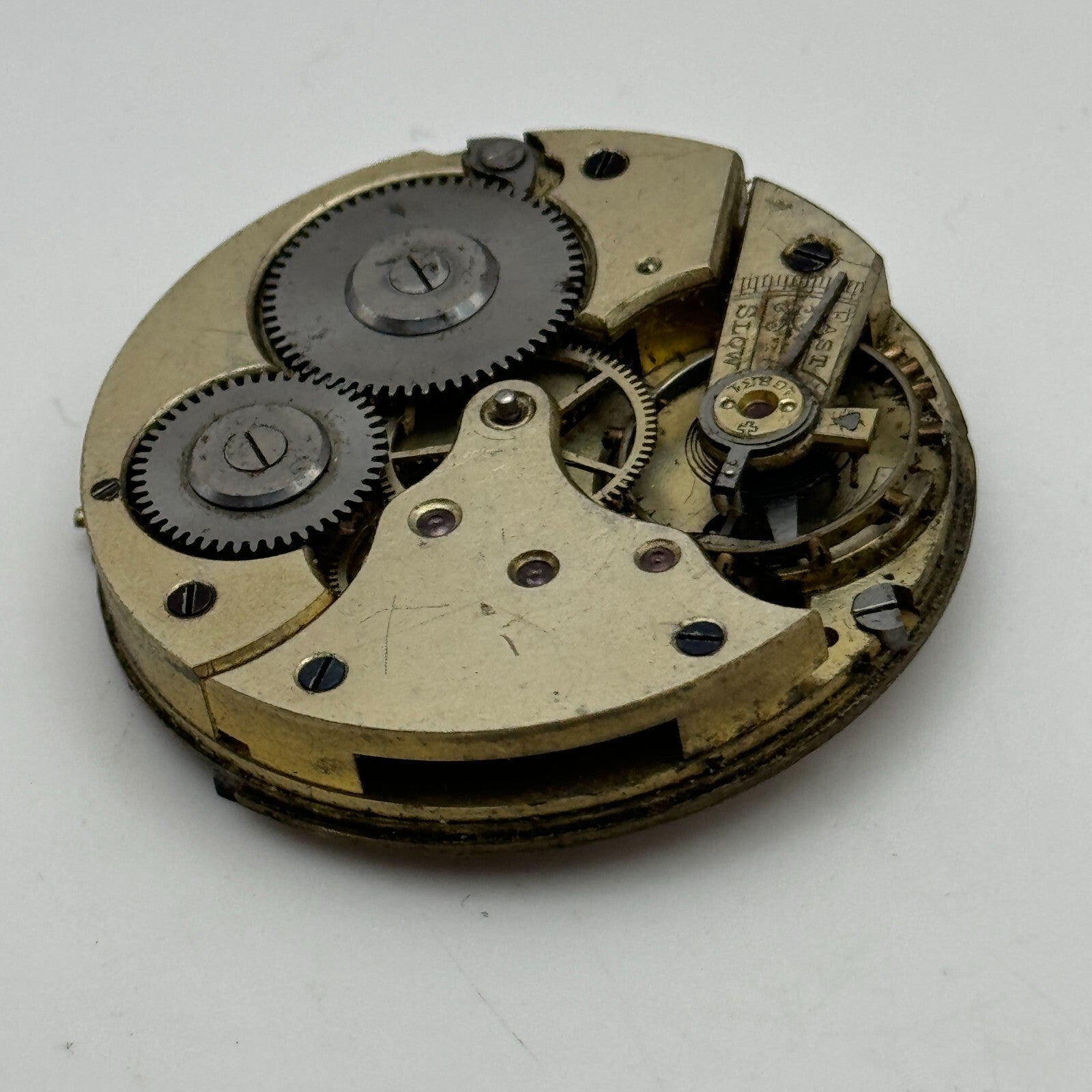 40.6mm Antique Patent 16831 Possible Longines Pocket Watch Movement PARTS SPARES