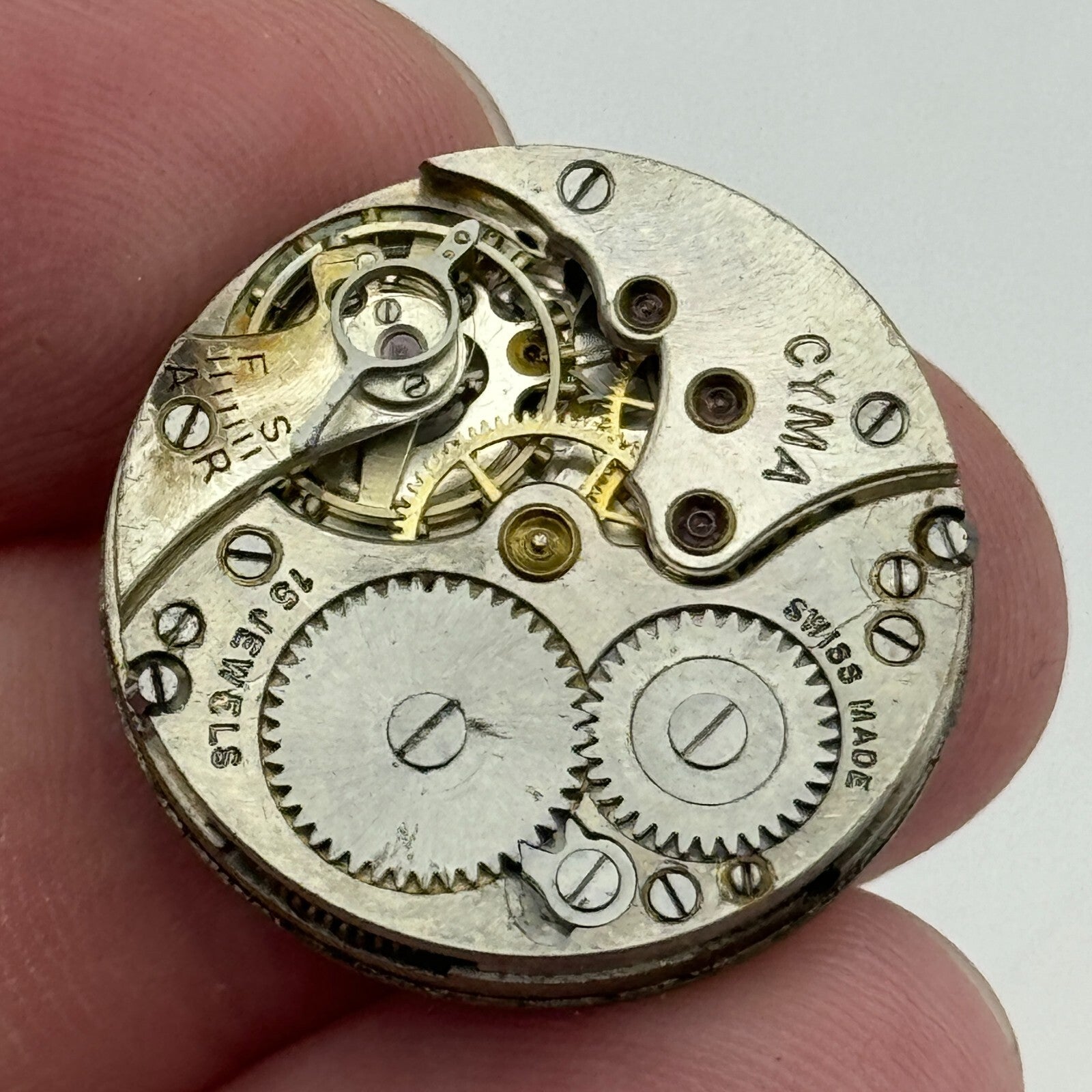 23.6mm Cyma Ref 030 Tavannes Manual Wind Watch Movement Swiss Vintage PARTS