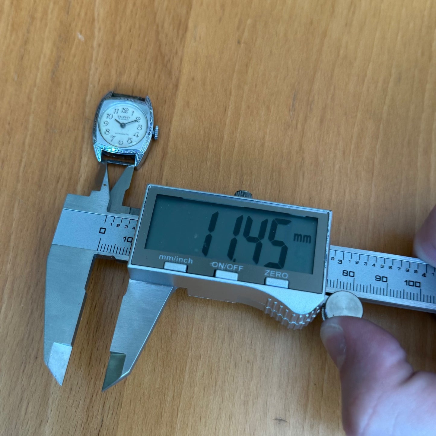 20mm Vintage Salvest 15J Cattin C64 .C Art Deco Case Manual Wind Watch PARTS