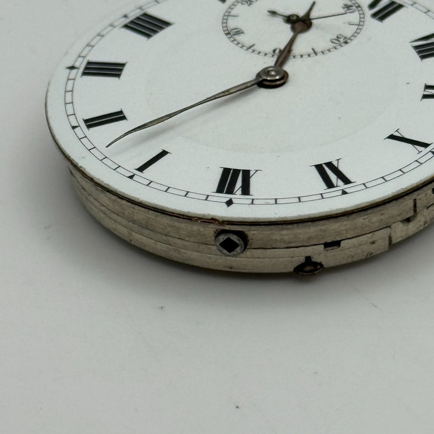 43.1mm Unidentified High Grade Open Face 17 Jewels Pocket Watch Movement PARTS