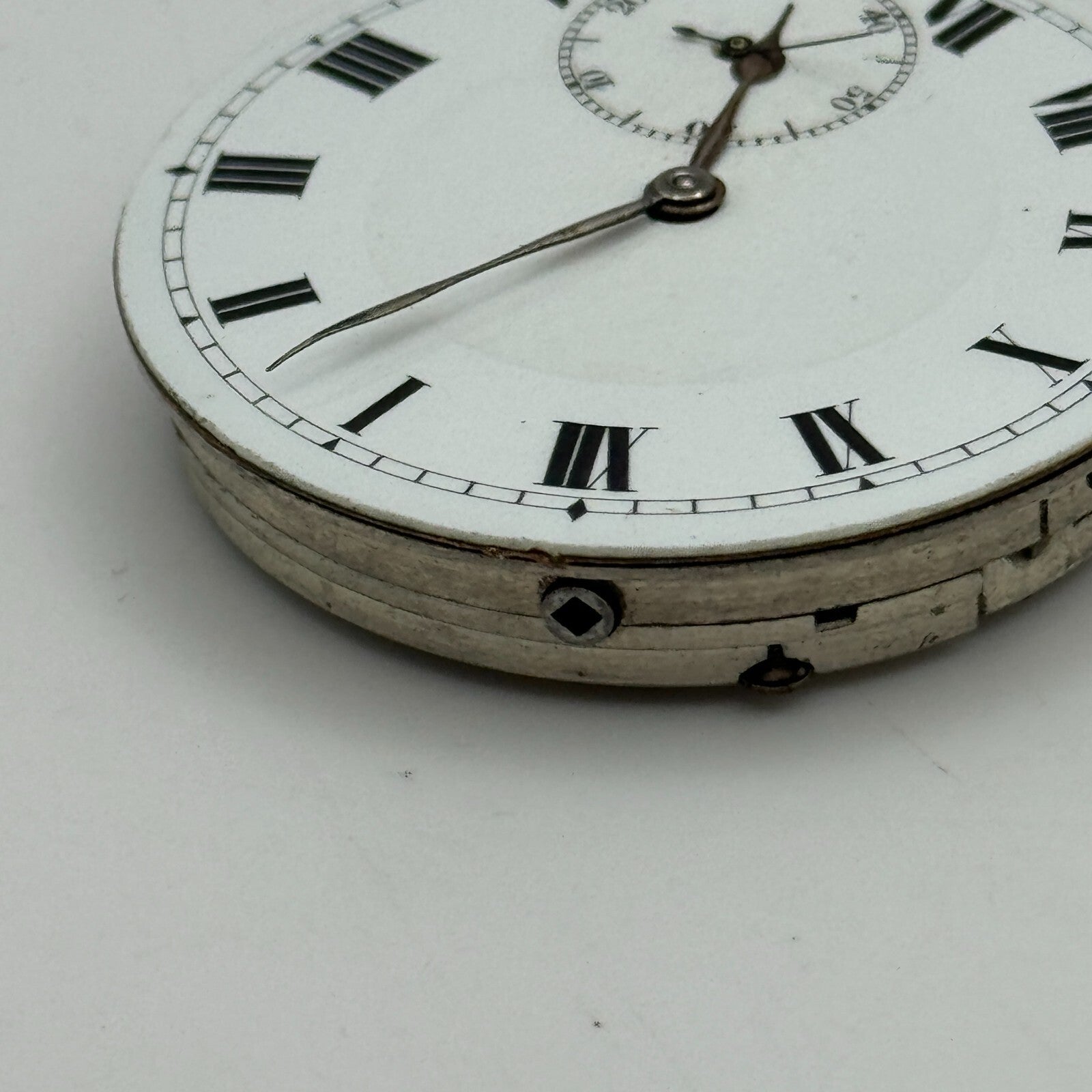 43.1mm Unidentified High Grade Open Face 17 Jewels Pocket Watch Movement PARTS
