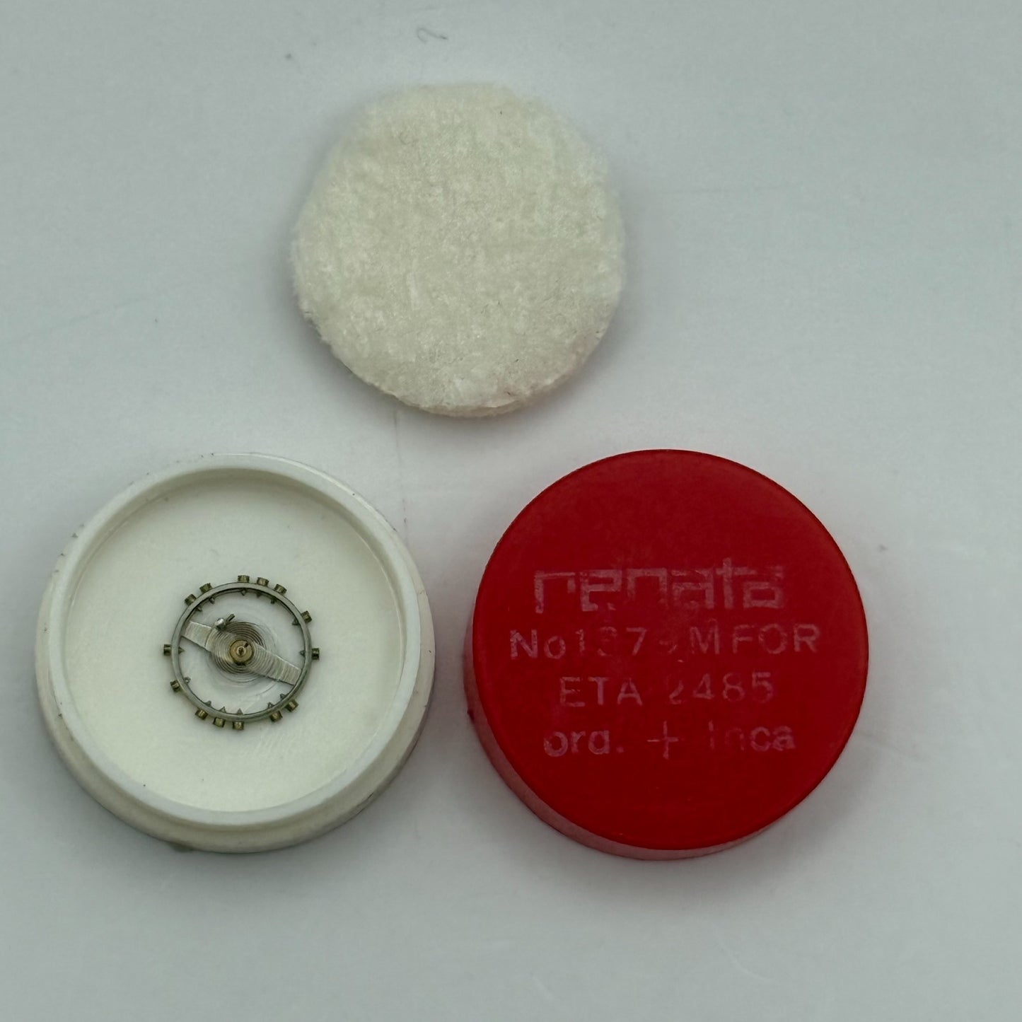 ETA 2485 Balance Wheel Complete And Spring Ord + Inca 1379 Watch Movement Parts