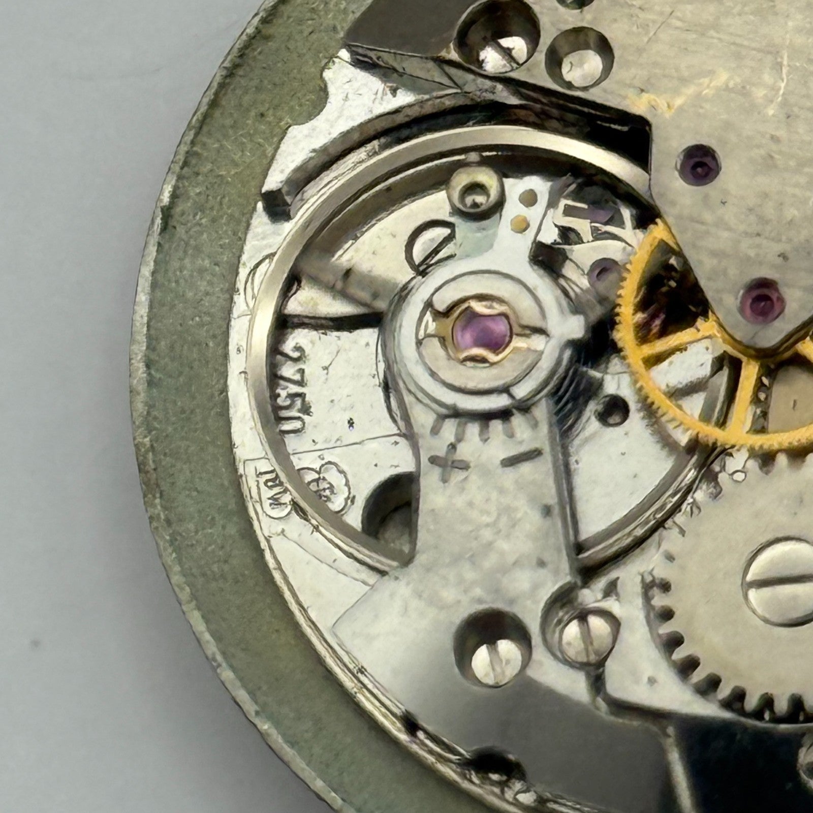 ETA 2750 Mystery Dial Watch Movement Running Manual Wind Vintage Parts 25.9mm