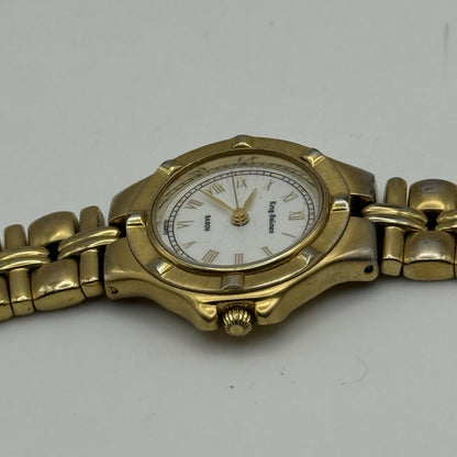 28mm Working Ladies Krug Baumen Baron 4959KL Gold Plated Quartz Watch 5.7 Inches