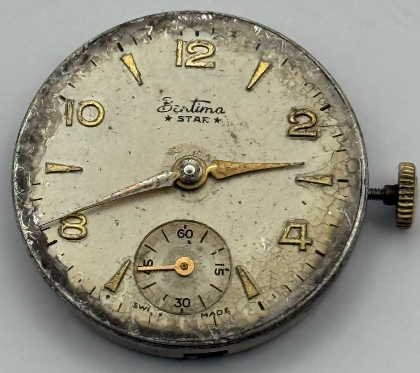 ETA 1260 Watch Movement Bentima Star Manual Wind Vintage Parts Repair 23.6mm