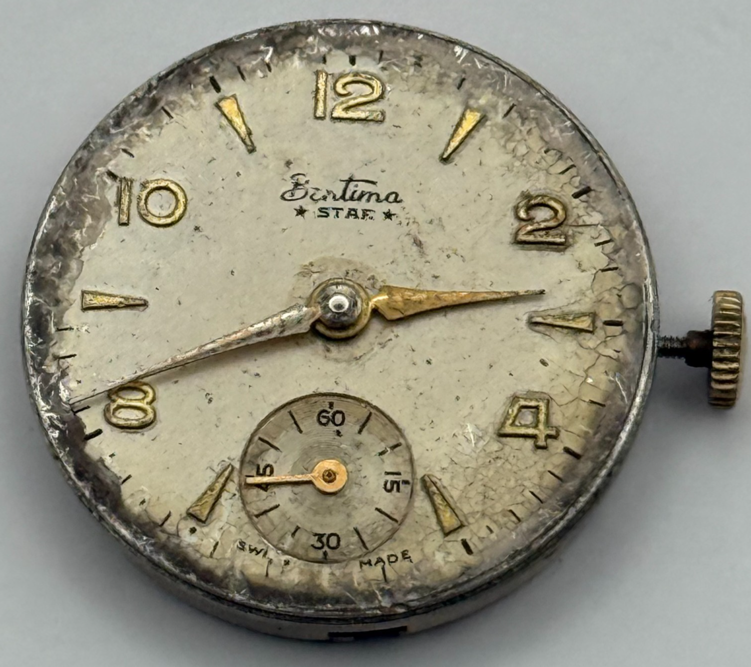ETA 1260 Watch Movement Bentima Star Manual Wind Vintage Parts Repair 23.6mm