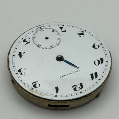 42.8mm Vintage Civic Watch Co 7 Jewels Swiss Hunter Pocket Watch Movement PARTS
