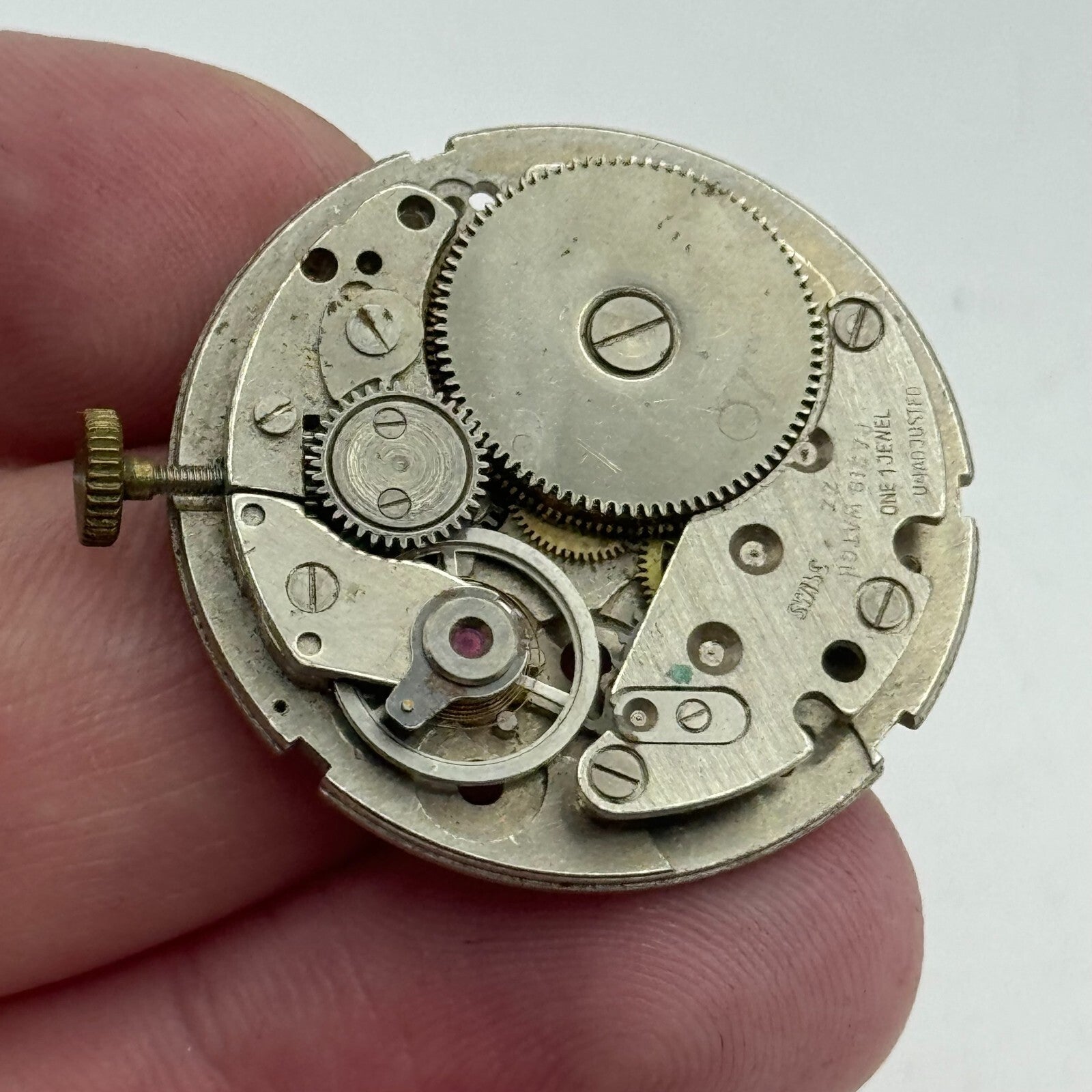 31.1mm Brac 196 Balance Intact Manual Wind 1 Jewel Watch Movement PARTS SPARES