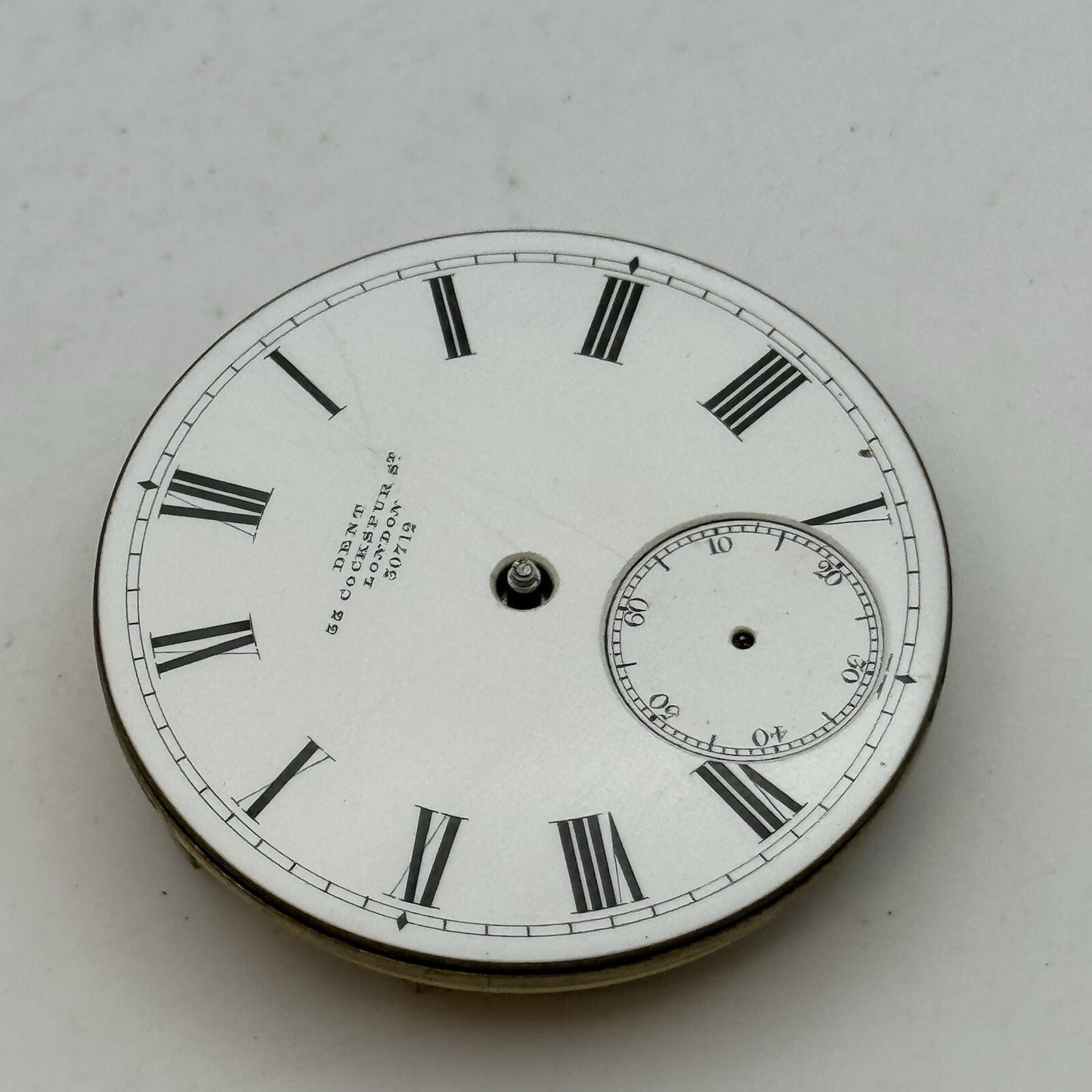 41.2mm Key Wound Dent 33 Cockspur Street London Pocket Watch Movement To Restore