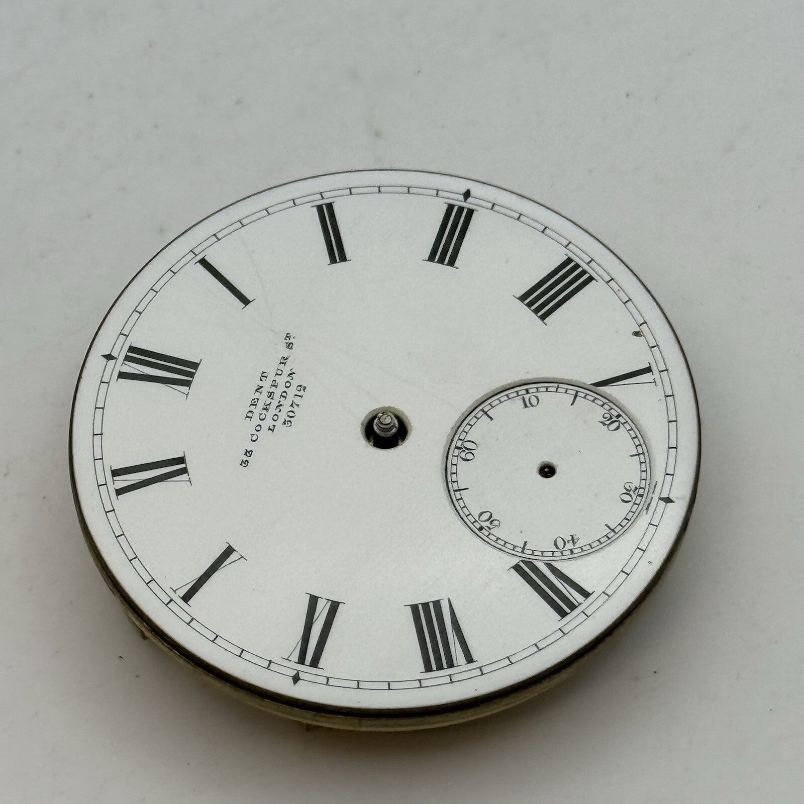 41.2mm Key Wound Dent 33 Cockspur Street London Pocket Watch Movement To Restore