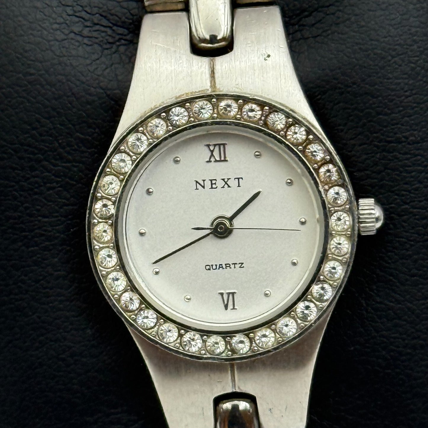 22mm Working Ladies Next M77459 Silver Tone Jewelled Quartz Watch 6 Inches