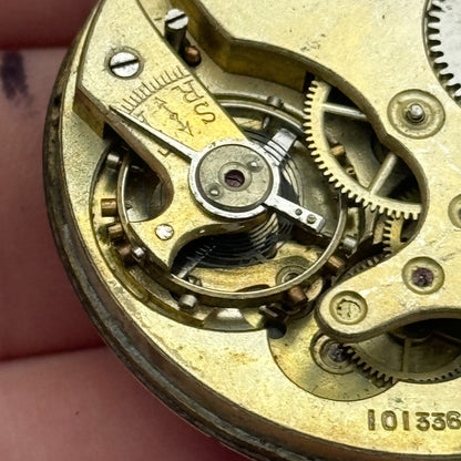 43.4mm Vintage Unidentified 1013385 Hunter Swiss Pocket Watch Movement PARTS