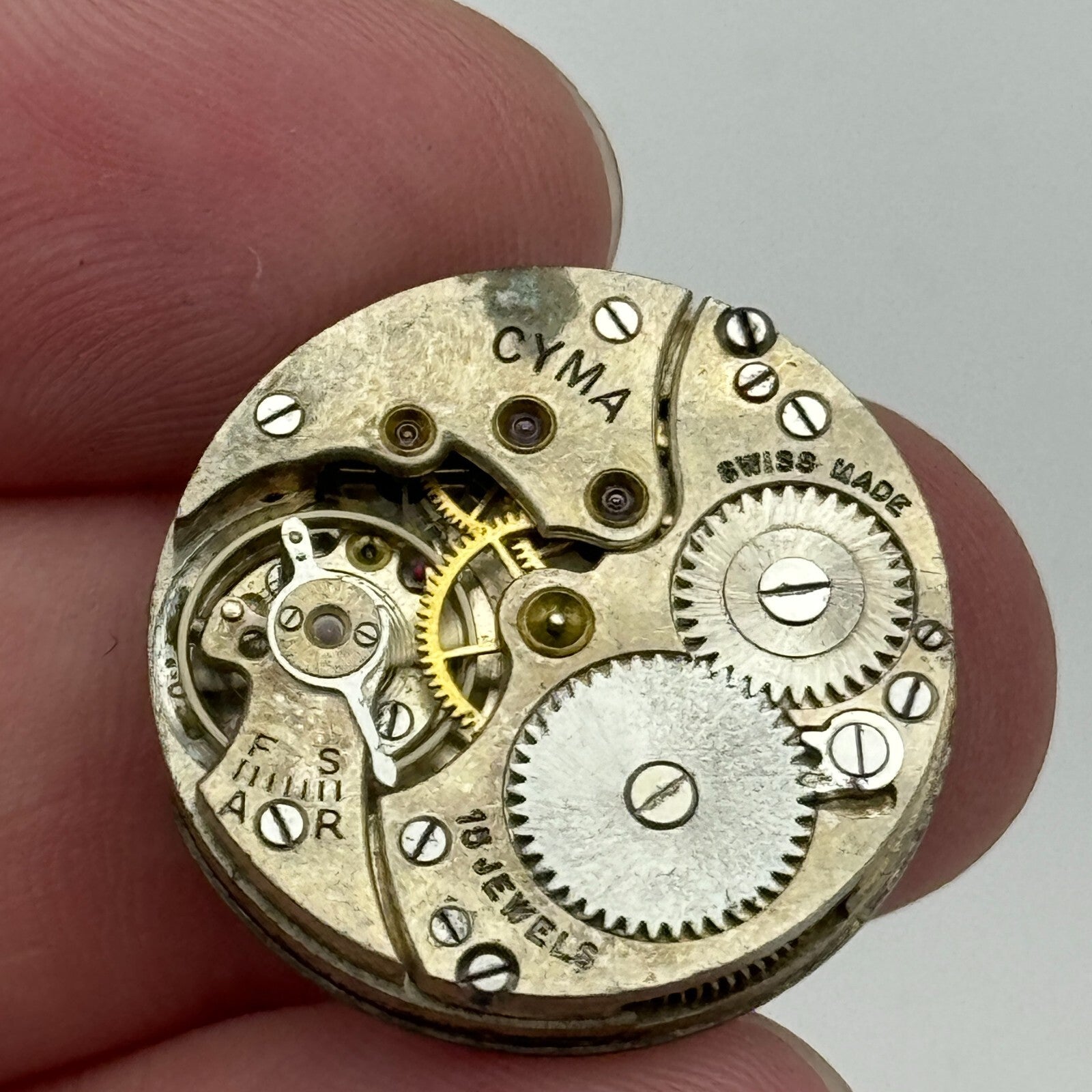 23.6mm Cyma Ref 030 Manual Wind Watch Movement Swiss Vintage PARTS SPARES