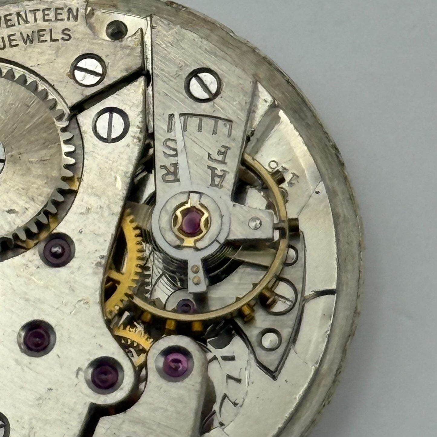 OM 116 Watch Movement Jesby Running Manual Wind Vintage Parts 25.8mm