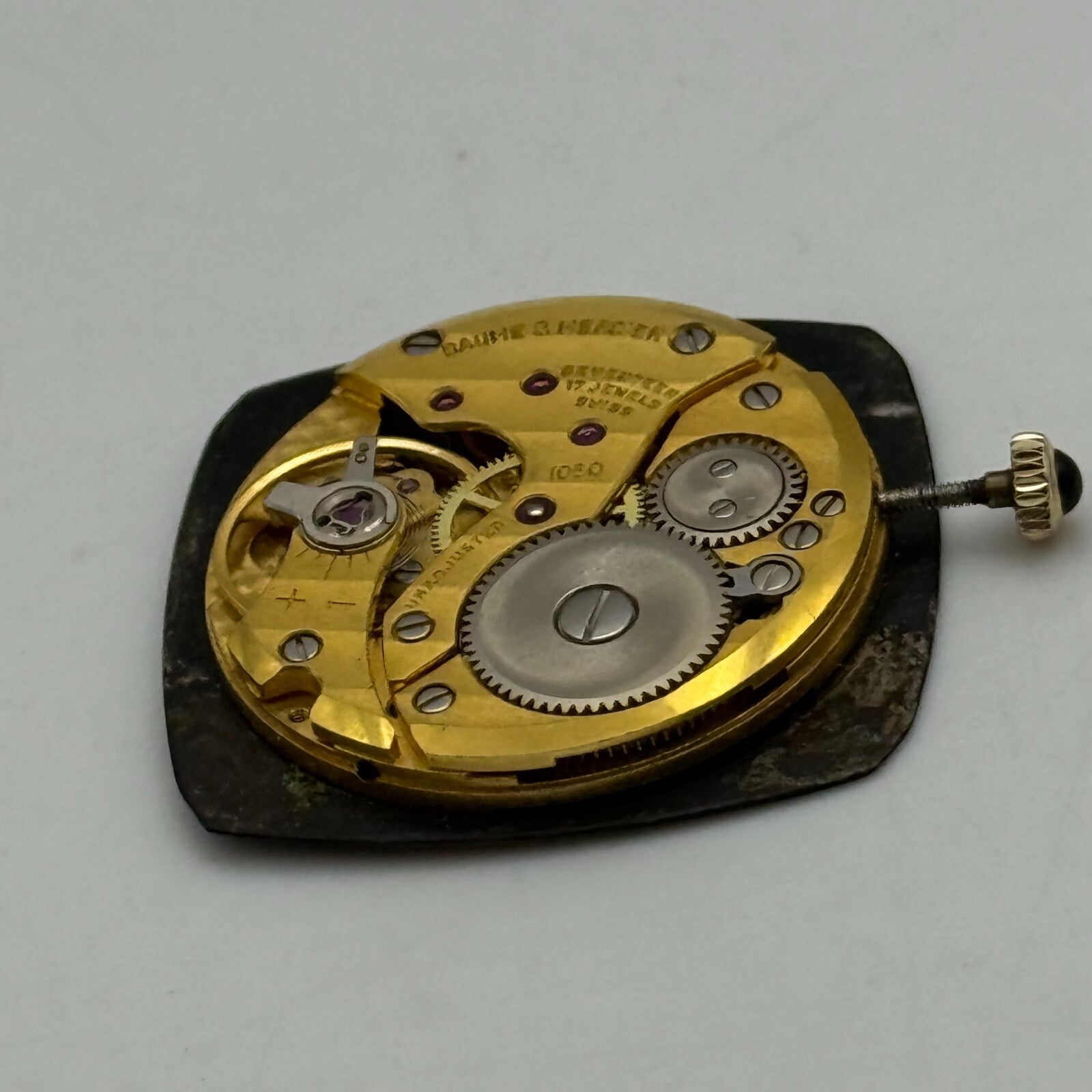 23.6mm Running Vintage Baume & Mercier 1050 Manual Wind Watch Movement PARTS