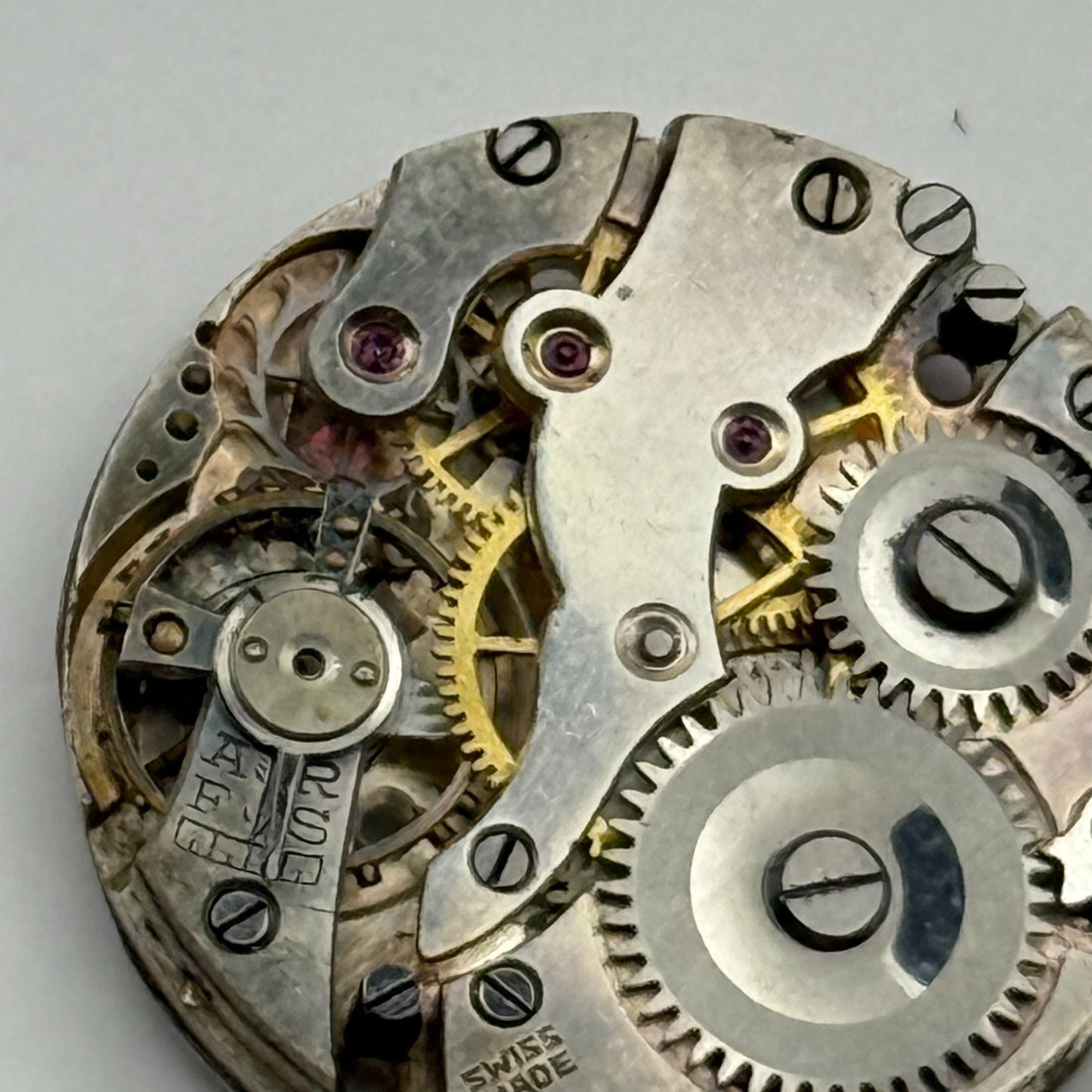 AS A Schild Swiss Watch Movement Manual Wind Vintage Parts Repair Spares 23.5mm