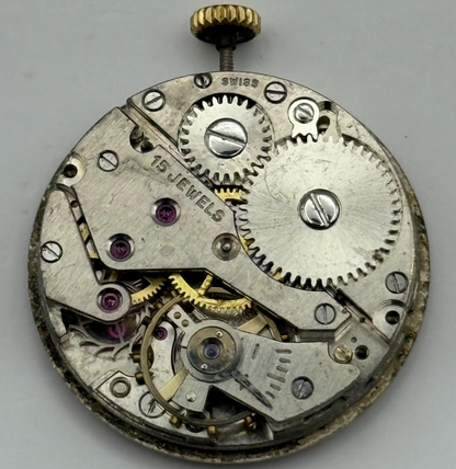 AS 1002 984 Watch Movement Avia Running Manual Wind Vintage Parts Repair 23.6mm