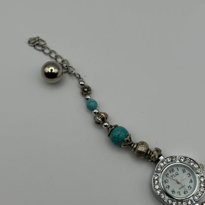 YLQ Ladies Quartz Watch Crystal Accents Beaded Design Bracelet Working 25mm