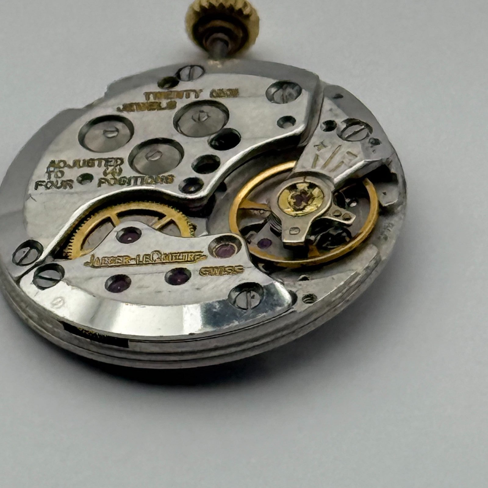 Jaeger Le Coultre 895 Thin Watch Movement Square Dial Vintage Parts Repair 21mm