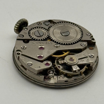 AS 984 Watch Movement Avia Manual Wind Vintage Swiss 15 Jewels Parts 23.4mm