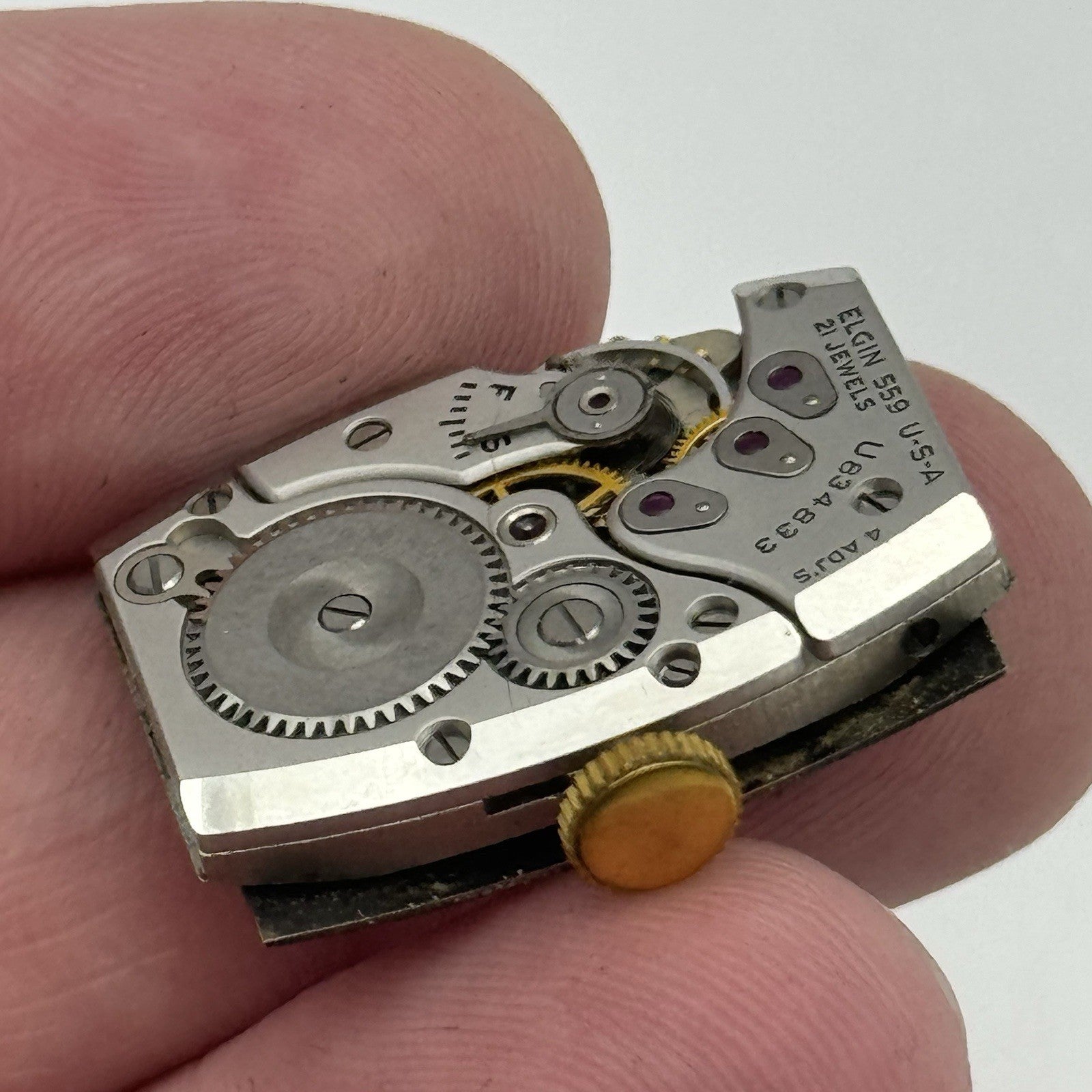 15/0s Running Lord Elgin Grade 559 Model 3 American Watch Movement PARTS SPARES