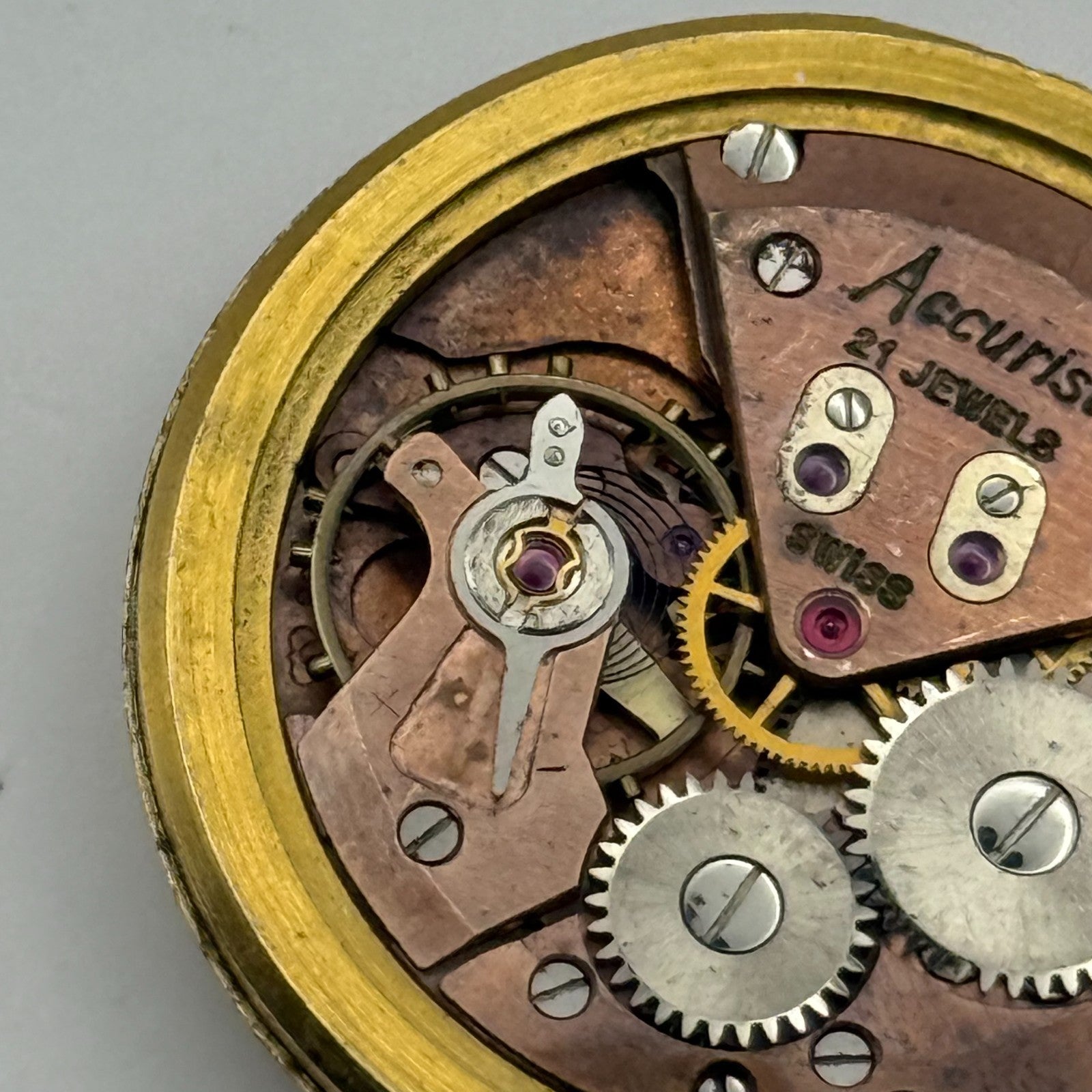 ETA 2390 Watch Movement Accurist Manual Wind Vintage Swiss Parts Repair 29.5mm