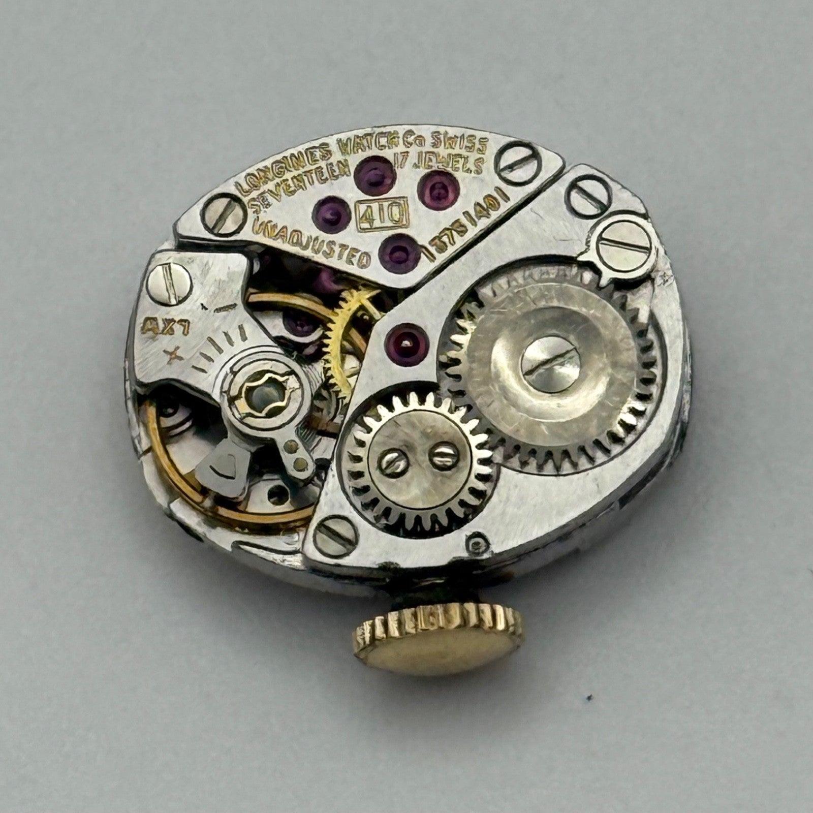 Longines 410 Watch Movement Manual Wind Ladies Vintage Swiss Parts Repair 12.9mm
