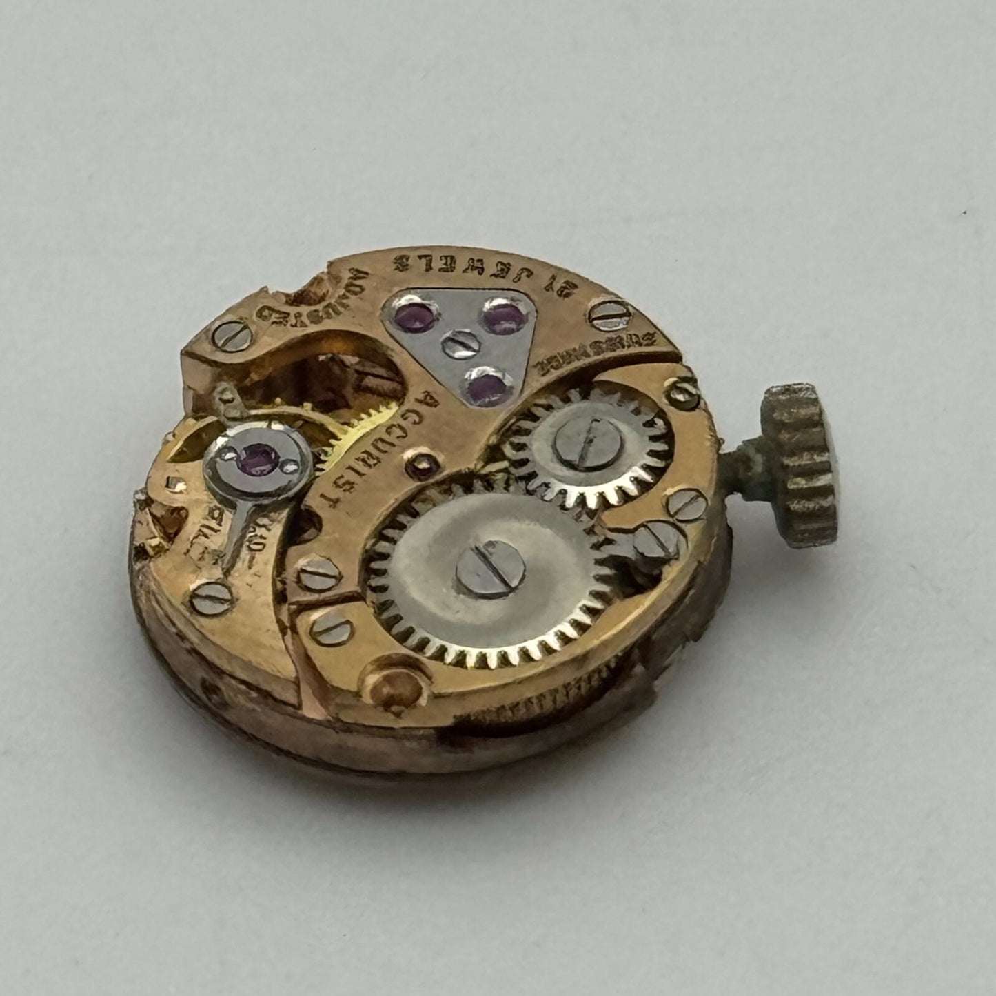 13.6mm Accurist Felsa 21 Balance Ok Manual Wind Swiss Watch Movement PARTS SPARE