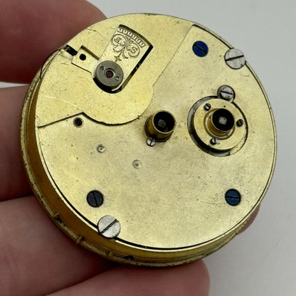 44.7mm Antique Kay Worcester Key Wound Pocket Watch Movement Dial PARTS REPAIR