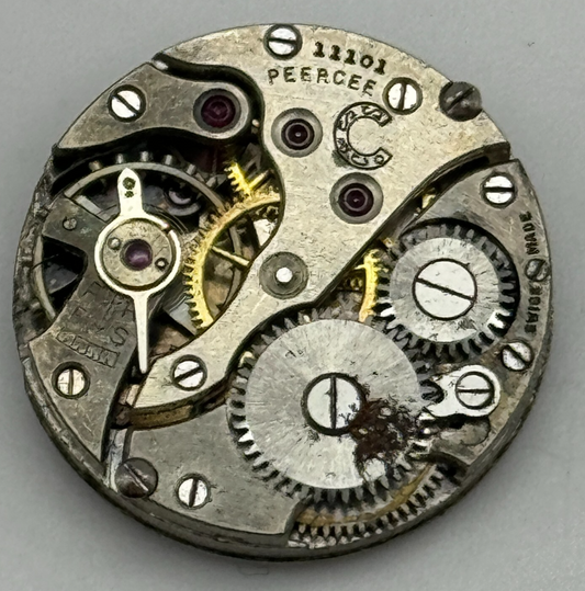 19.7mm Peercee Stauffer S S & Co Manual Wind Swiss Watch Movement PARTS SPARES