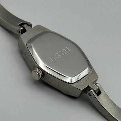 Buckingham Ladies Quartz Watch Purple Dial Silver Tone Bracelet Working 18mm