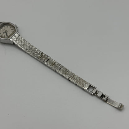 19mm Running Vintage Ladies Rotary Swiss Silver Tone Manual Wind Watch PARTS