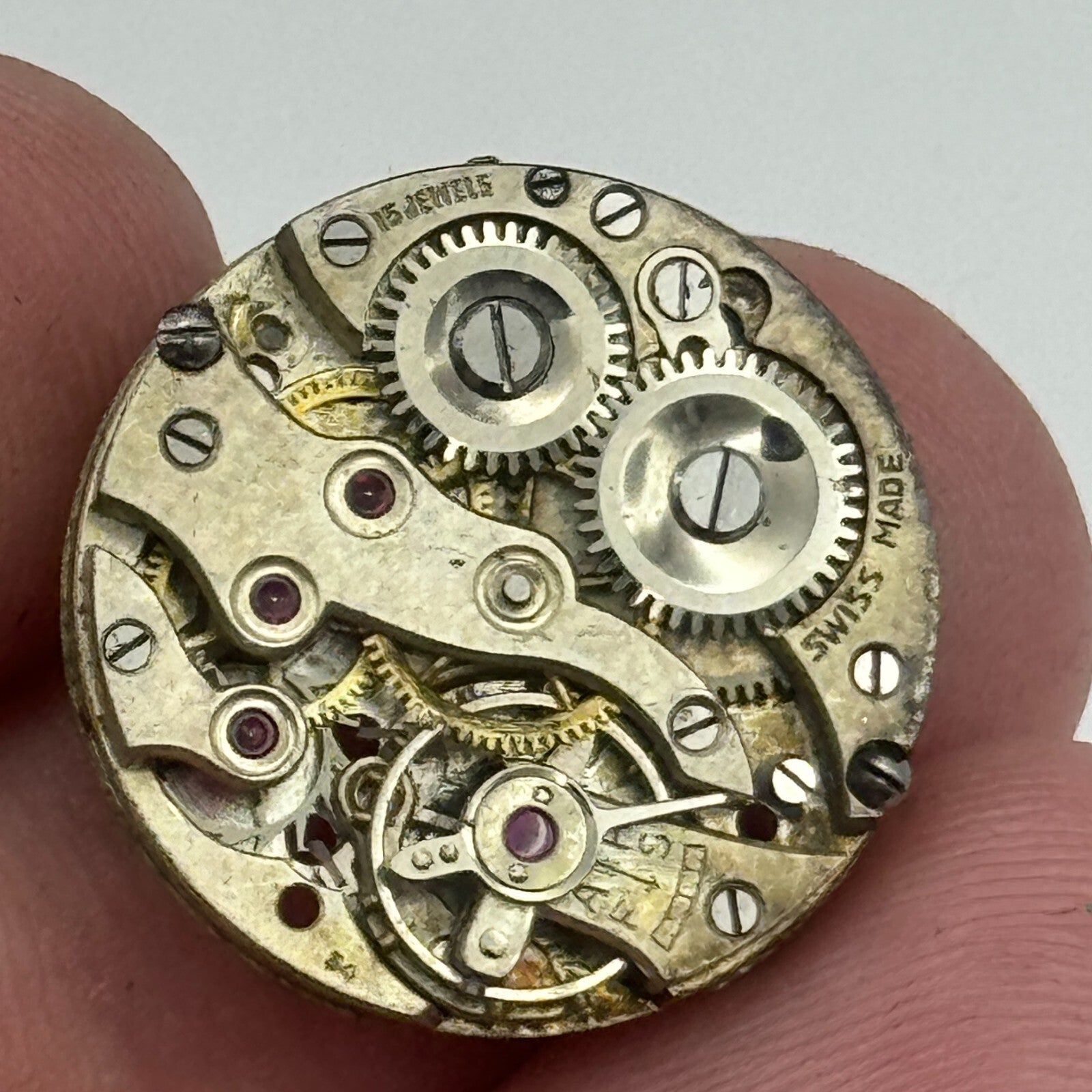 19.7mm ETA 15 Jewels Swiss Manual Wind Watch Movement Vintage PARTS SPARES