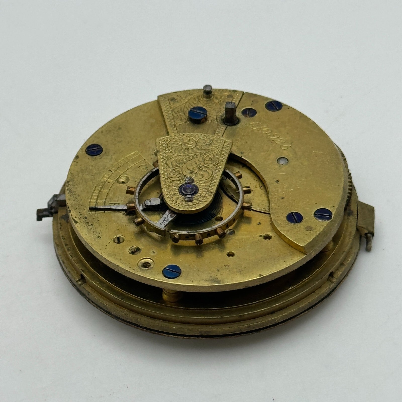 46.7mm Antique Key Wound Pocket Watch Movement PARTS
