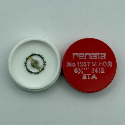 ETA 2412 Balance Wheel Complete And Spring 6¾’’’ 1257 M Watch Movement Parts NOS