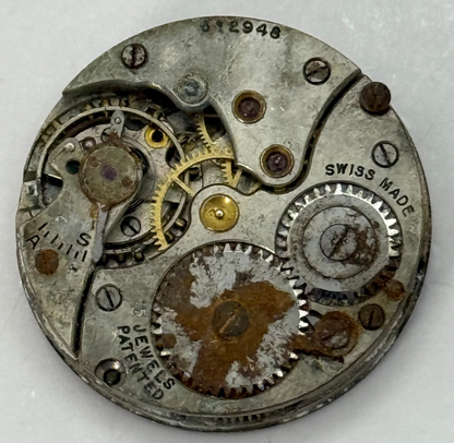 23.4mm Vintage Cyma J W Benson Ref 030 Manual Wind Watch Movement PARTS REPAIR