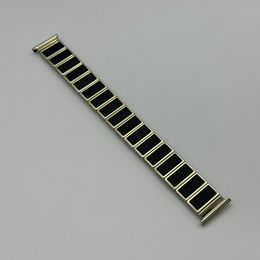 20mm Lug Rowi Fixo Flex Vintage New Old Stock NOS Expandable Strap Black Gold