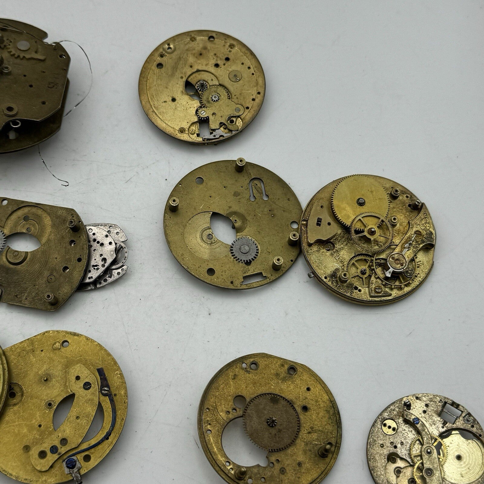 500 Grams Job Lot Of  Pocket Watch Movements Parts For Spares / Repairs / Parts