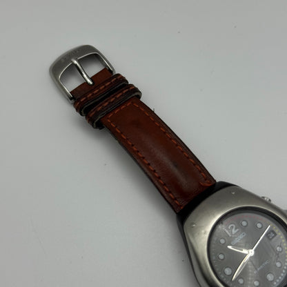 Seiko Kinetic Arctura Quartz Watch 3M22-0D40 Date Dial Japan 34mm PARTS REPAIR