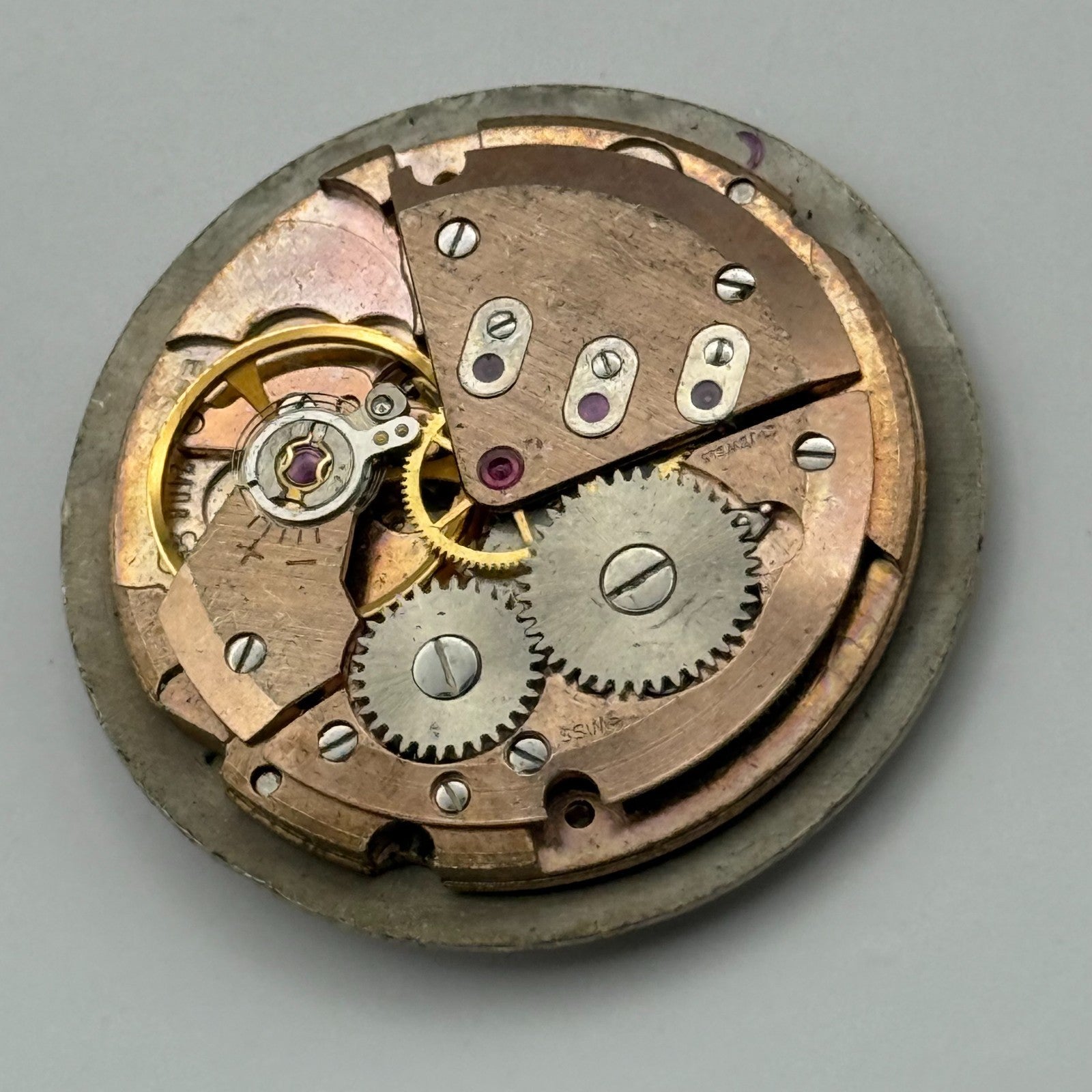 ETA 2408 Date Watch Movement The Angus Manual Wind Vintage Parts Repair 25.9mm