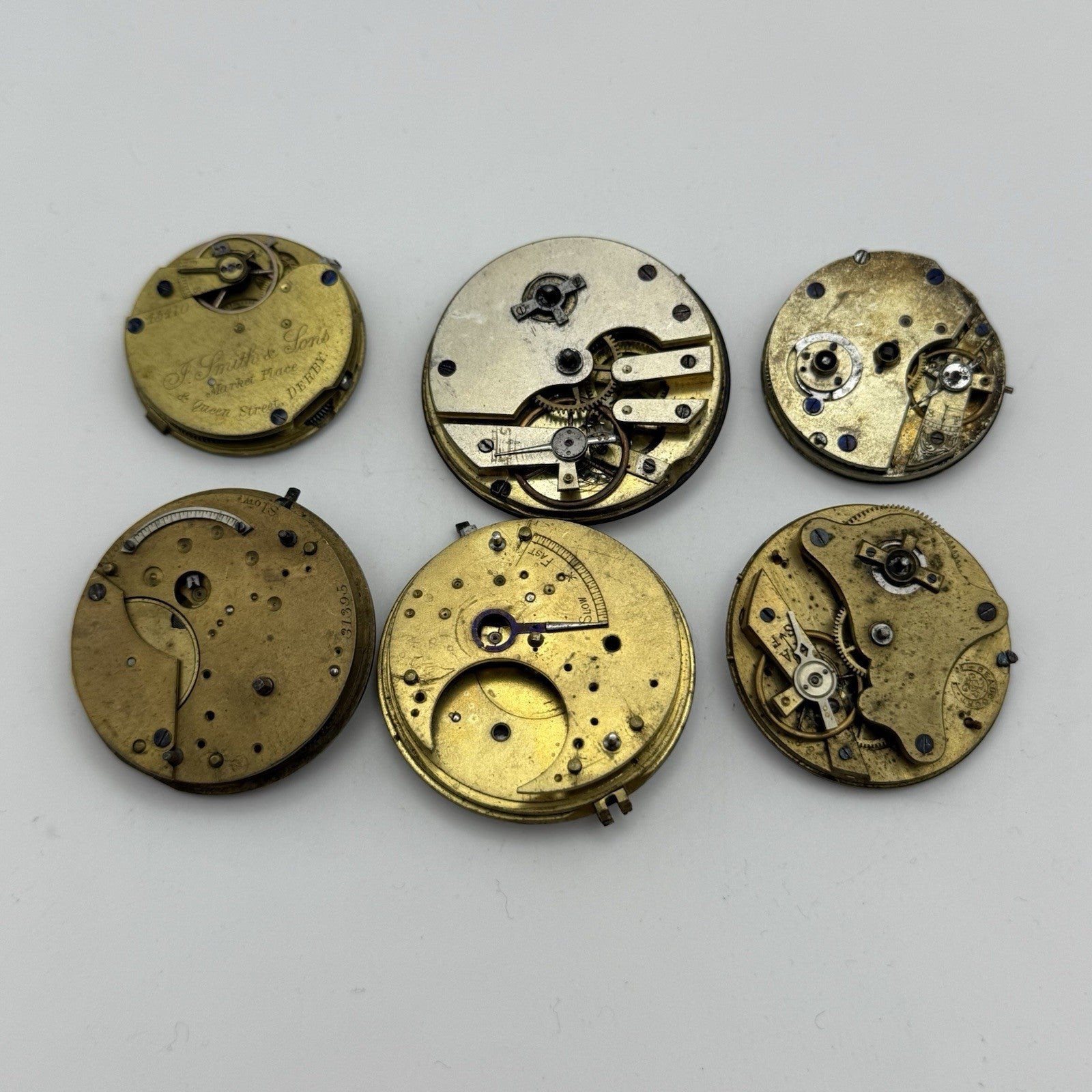 Bundle Mixed Antique / Vintage Pocket Watch Movements Joblot PARTS REPAIR SPARES