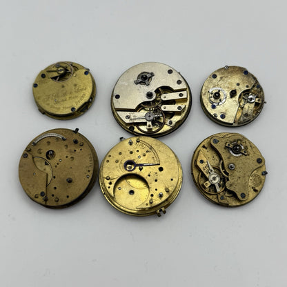 Bundle Mixed Antique / Vintage Pocket Watch Movements Joblot PARTS REPAIR SPARES