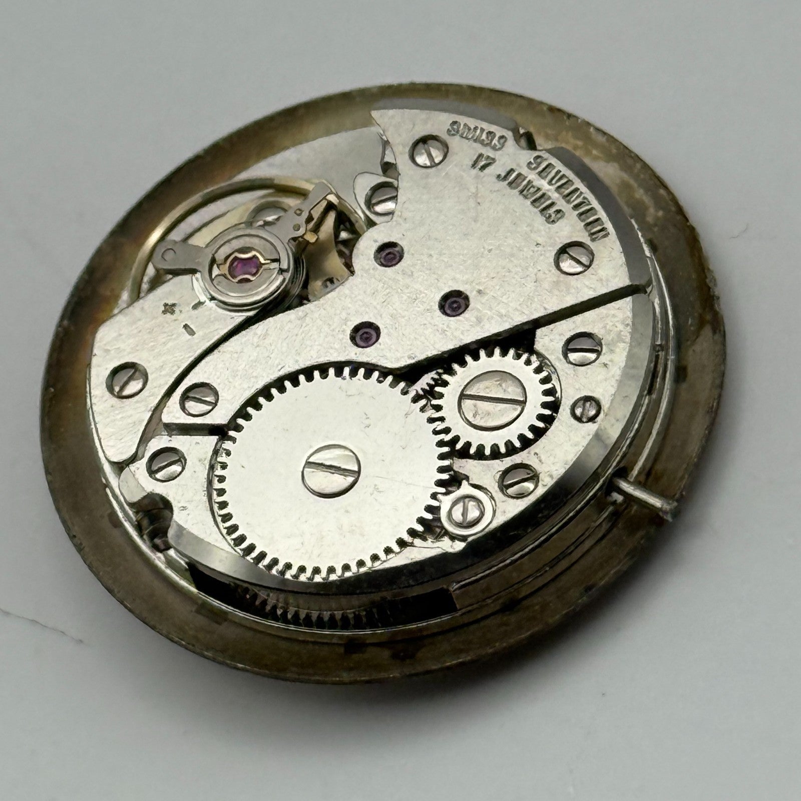 FHF ST 96-4 Watch Movement Avia Manual Wind Vintage Swiss Parts Repair 25.8mm